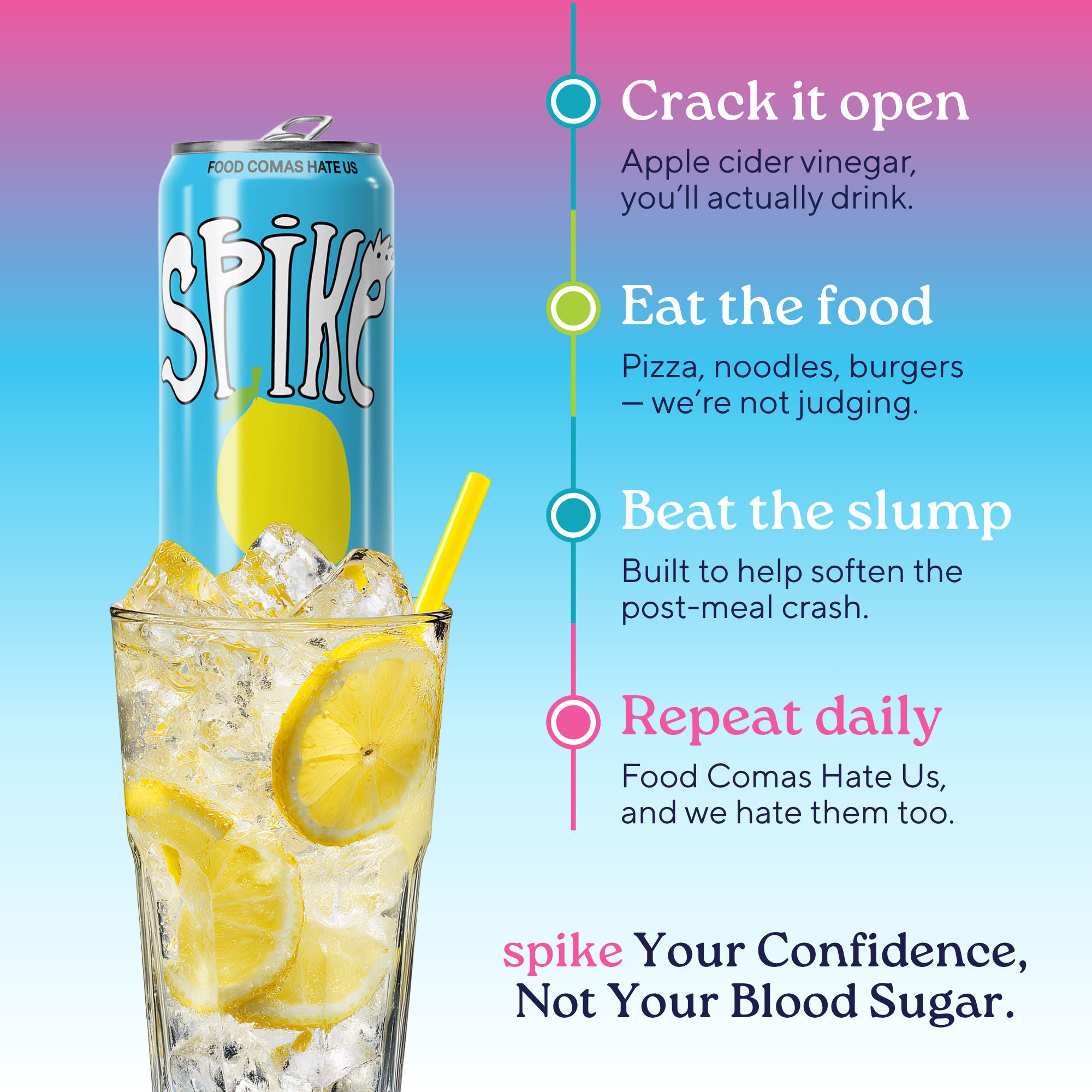 spike Sparkling Vinegar - Mixed Pack (12 Pack) spike